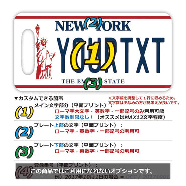 [Luggage tag] New York / Original American license plate type / fashionable / loss prevention tag