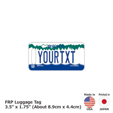 [Luggage Tag] British Columbia Personalized / Original Canada License Plate Type / Fashionable / Loss Prevention Tag