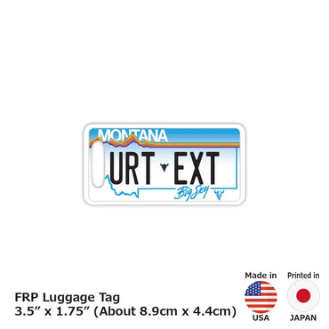 [Luggage tag] Montana / Original American license plate type / Fashionable / Loss prevention tag