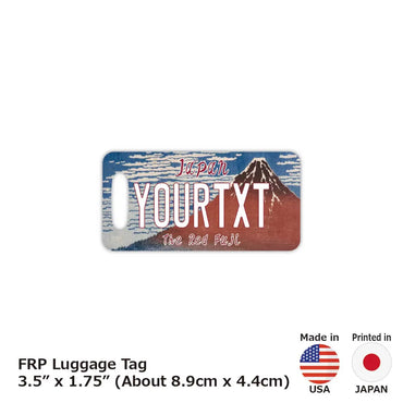 [Luggage tag] Katsushika Hokusai, Thirty-six Views of Tomitake, Fine Wind, Clear Morning, Akafuji / Original American license plate type, fashionable, loss prevention tag