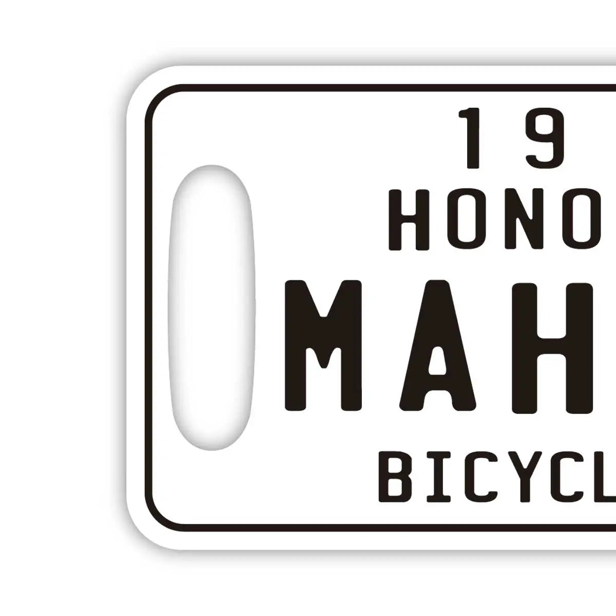 【ラゲッジタグ】ハワイ自転車タグ風・ホワイト/オリジナルアメリカナンバープレート型・おしゃれ ・紛失防止タグ PL8HERO