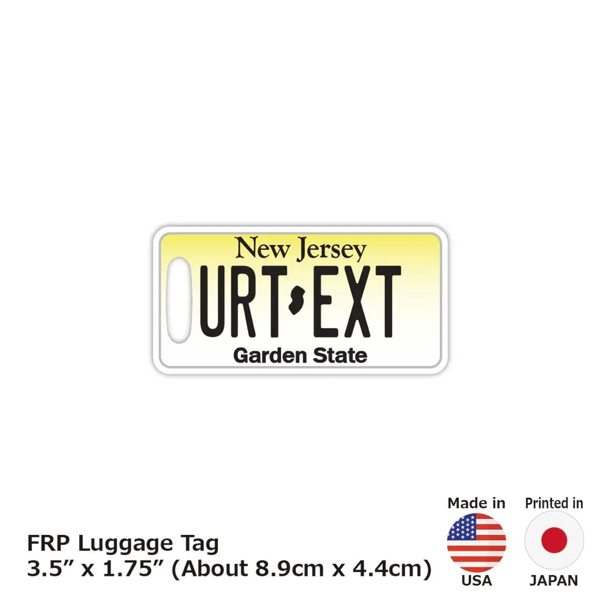 【ラゲッジタグ】ニュージャージー/オリジナルアメリカナンバープレート型・おしゃれ ・紛失防止タグ PL8HERO