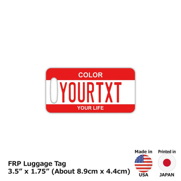 [Luggage tag] Color / Red / Original American license plate type / Fashionable / Loss prevention tag