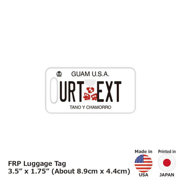 [Luggage tag] Guam / Hibiscus / Original American license plate type / Fashionable / Loss prevention tag