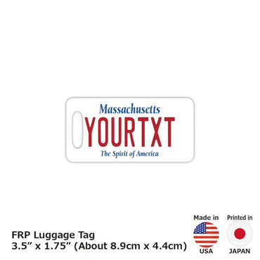 [Luggage tag] Massachusetts / Original American license plate type / Fashionable / Loss prevention tag