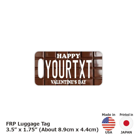 【ラゲッジタグ】チョコレートバー（バレンタイン）/オリジナルアメリカナンバープレート型・おしゃれ ・紛失防止タグ PL8HERO