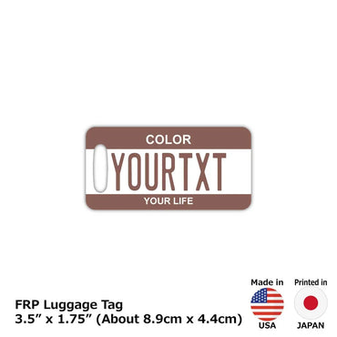 [Luggage tag] Color / Brown / Original American license plate type / Fashionable / Loss prevention tag