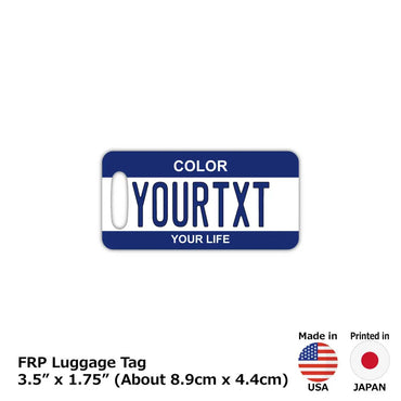 [Luggage tag] Color / Navy / Original American license plate type / Fashionable / Loss prevention tag