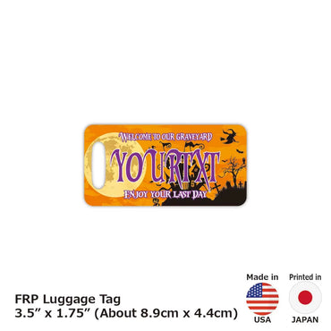 [Luggage tag] Halloween / original American license plate type / fashionable / loss prevention tag