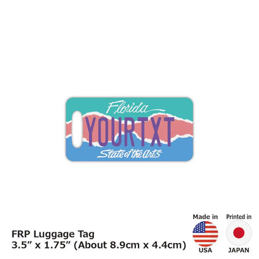 [Luggage tag] Florida Art / Original American license plate type / Fashionable / Loss prevention tag