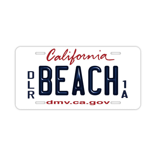 【ビーチ看板】カリフォルニア州ディーラー・アメリカライセンスプレート型サイン PL8HERO