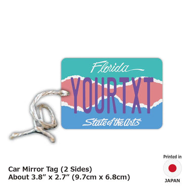 [Mirror Tag] Florida Art / Original American License Plate Type Air Freshener