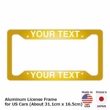 [Number frame for US cars] Gradation gold