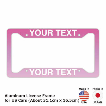 [Number frame for US cars] Gradation pink