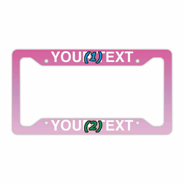 [Number frame for US cars] Gradation pink