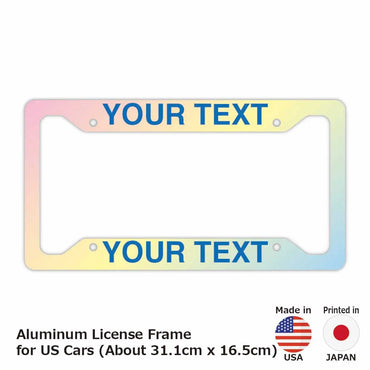 [Number frame for US cars] Gradation pastel