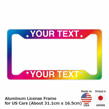 [Number frame for US cars] Gradation Rainbow