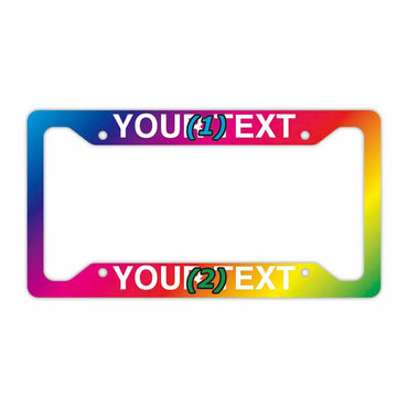 [Number frame for US cars] Gradation Rainbow