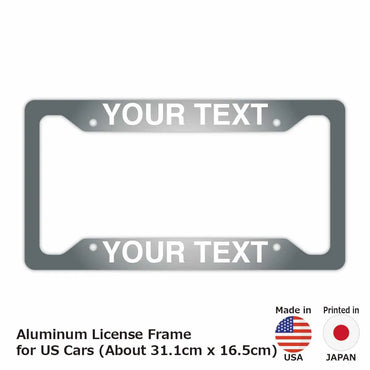 [Number frame for US cars] Gradation silver