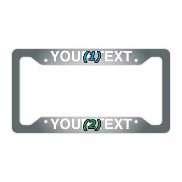 [Number frame for US cars] Gradation silver