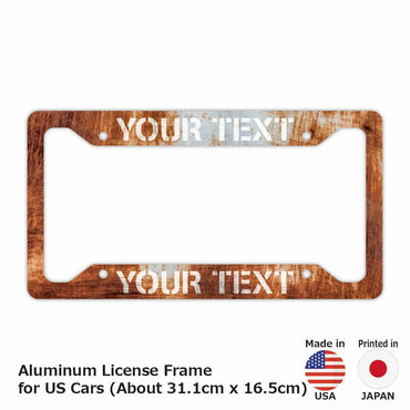 [Number frame for US cars] Vintage rust