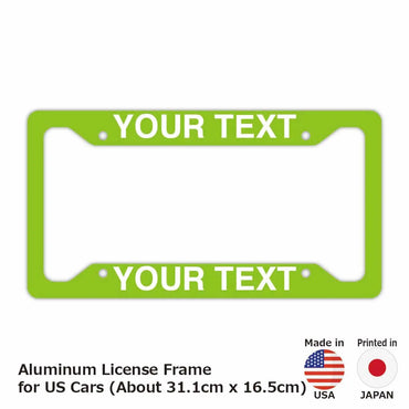 [Number frame for US cars] Solid lime green