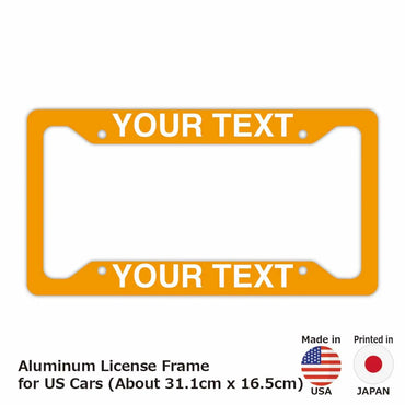 [Number frame for US cars] Solid orange