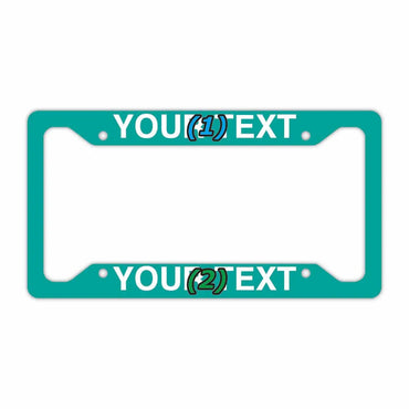 [Number frame for US cars] Solid turquoise