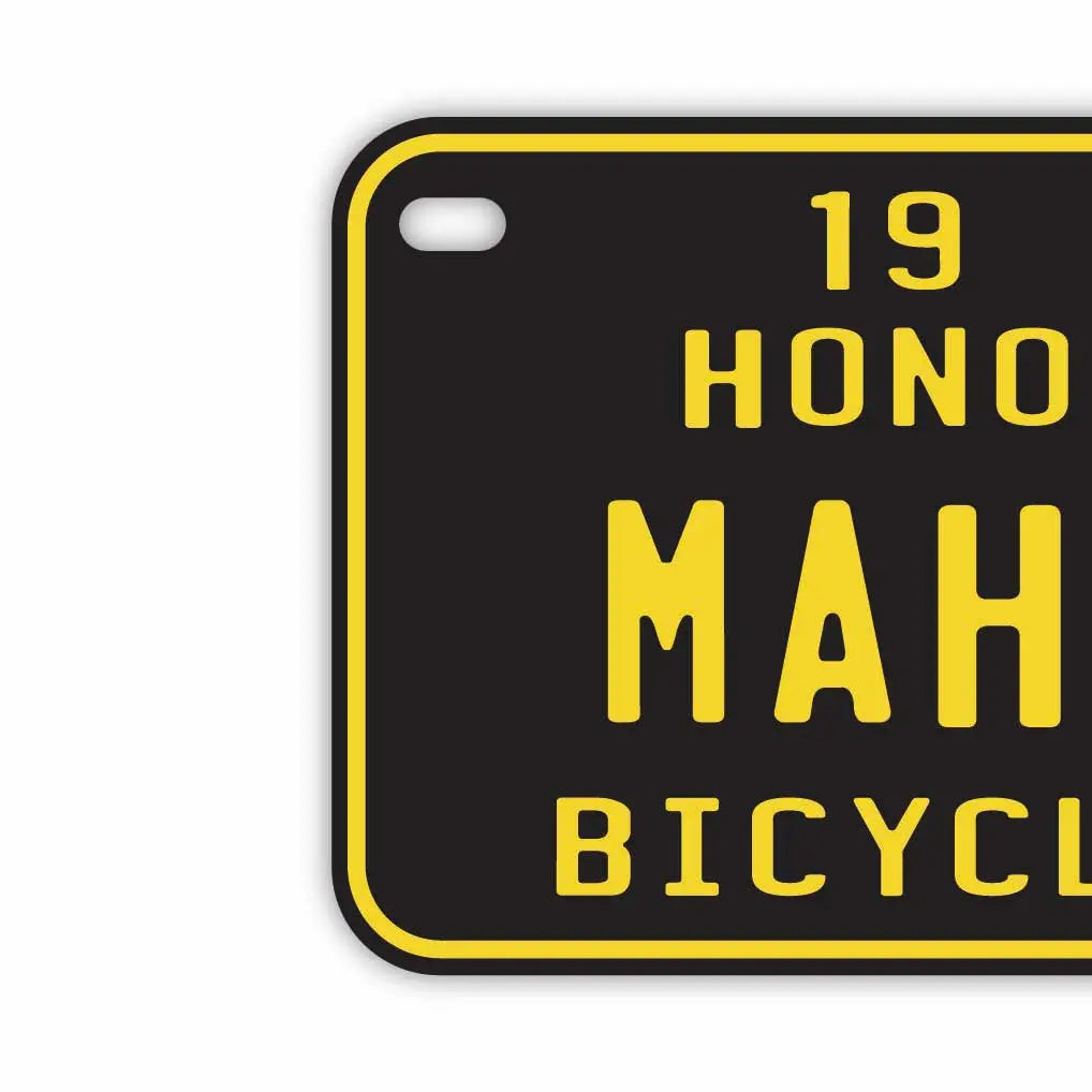 【中・USバイク用】ハワイ自転車タグ・ブラック/オリジナルアメリカナンバープレート PL8HERO