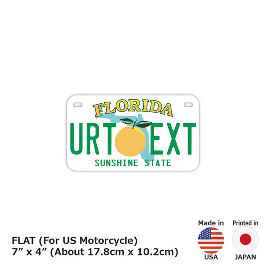 【中・USバイク用】フロリダ/オリジナルアメリカナンバープレート PL8HERO