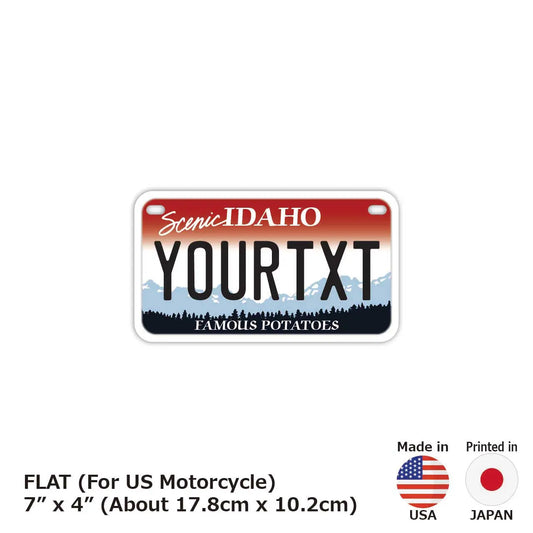 【中・USバイク用】アイダホ/オリジナルアメリカナンバープレート PL8HERO