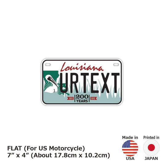 【中・USバイク用】ルイジアナ/オリジナルアメリカナンバープレート PL8HERO