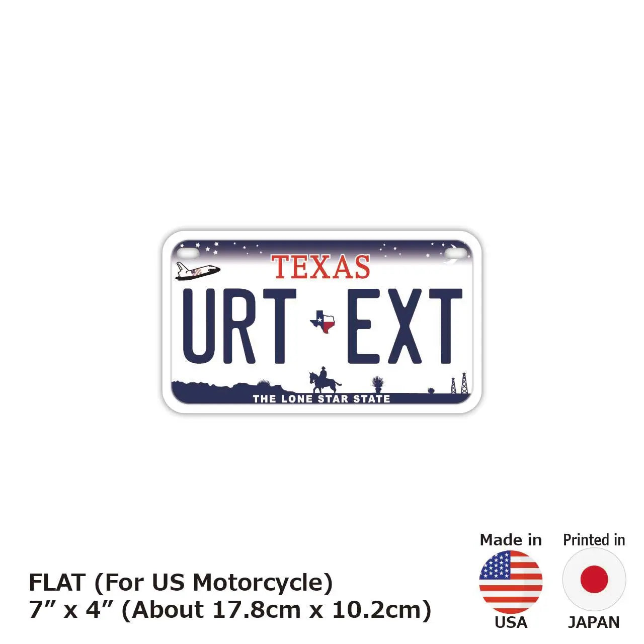 【中・USバイク用】テキサス/オリジナルアメリカナンバープレート PL8HERO