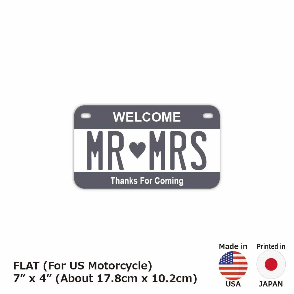 【中・USバイク用】カラー・グレー/オリジナルアメリカナンバープレート PL8HERO