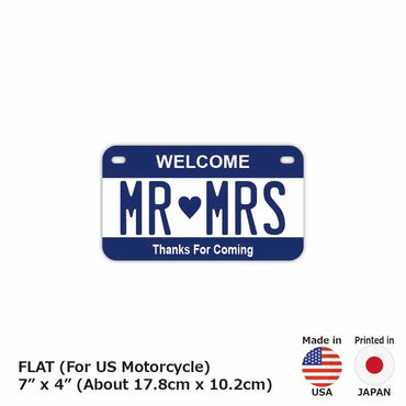 [For medium / US motorcycles] Color / Navy / Original American license plate
