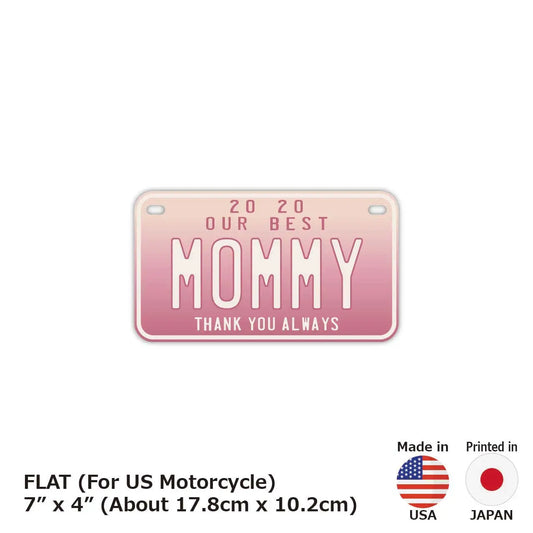 【中・USバイク用】母の日・グラデーション/オリジナルアメリカナンバープレート PL8HERO