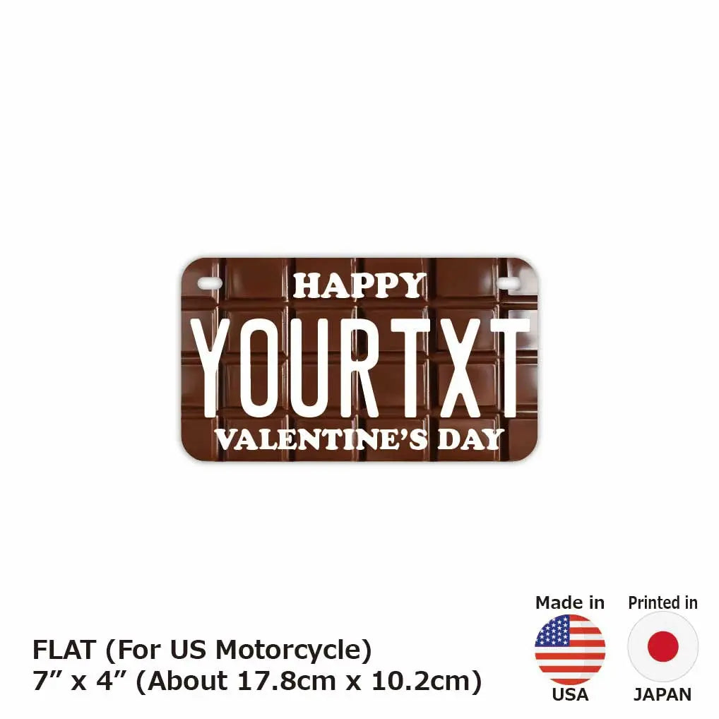【中・USバイク用】チョコレートバー（バレンタイン）/オリジナルアメリカナンバープレート PL8HERO