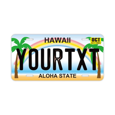 [Large/US Car] Hawaiian Palm Tree/Original American Embossed License Plate Fashionable Nameplate Sign