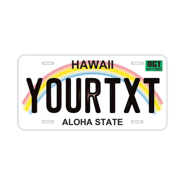 [Large/US Car] Hawaii/Rainbow/Original American Embossed License Plate Fashionable Nameplate Sign