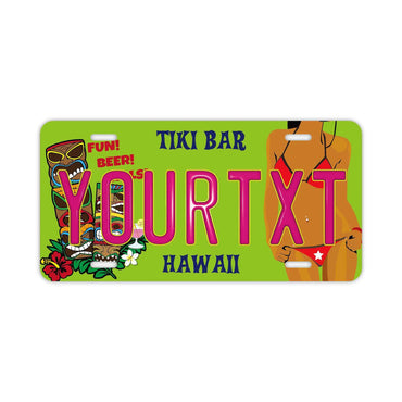 [Large/US Car] Hawaii Tiki Bar/Original American Embossed License Plate Fashionable Nameplate Sign