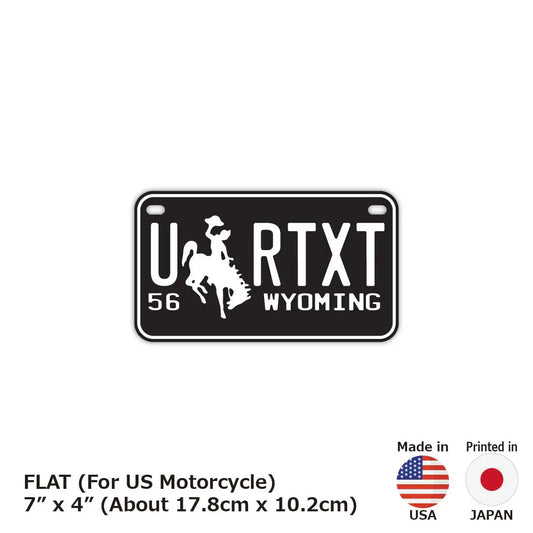 【中・USバイク用】ワイオミング56/オリジナルアメリカナンバープレート PL8HERO