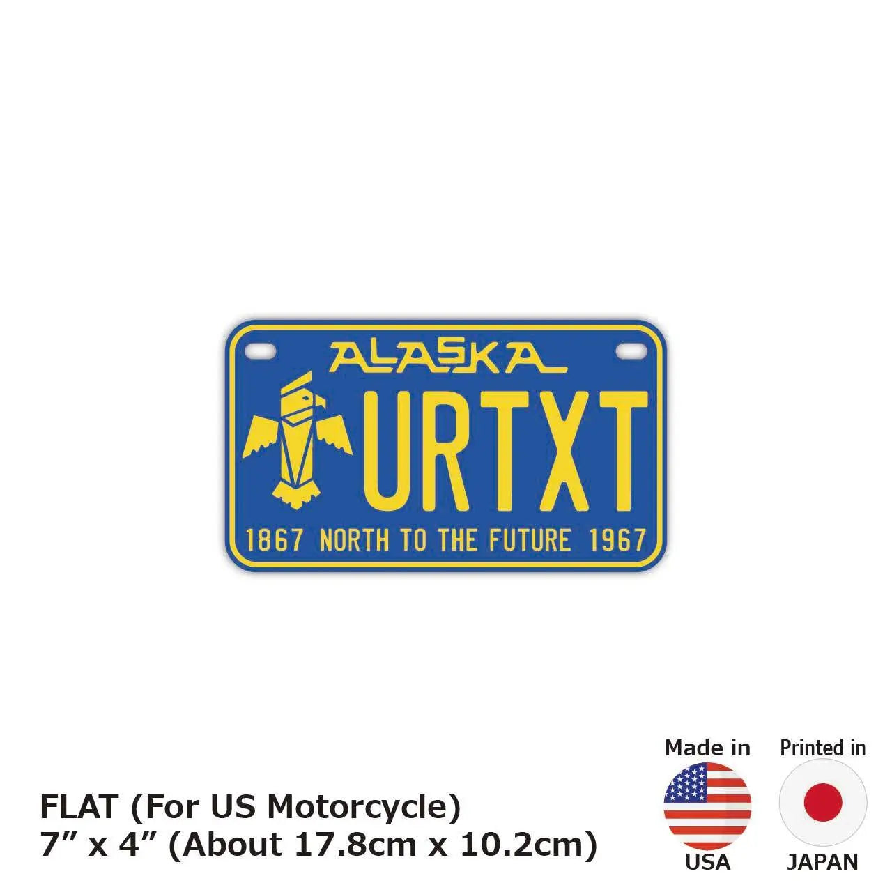 【中・USバイク用】アラスカ67/オリジナルアメリカナンバープレート PL8HERO