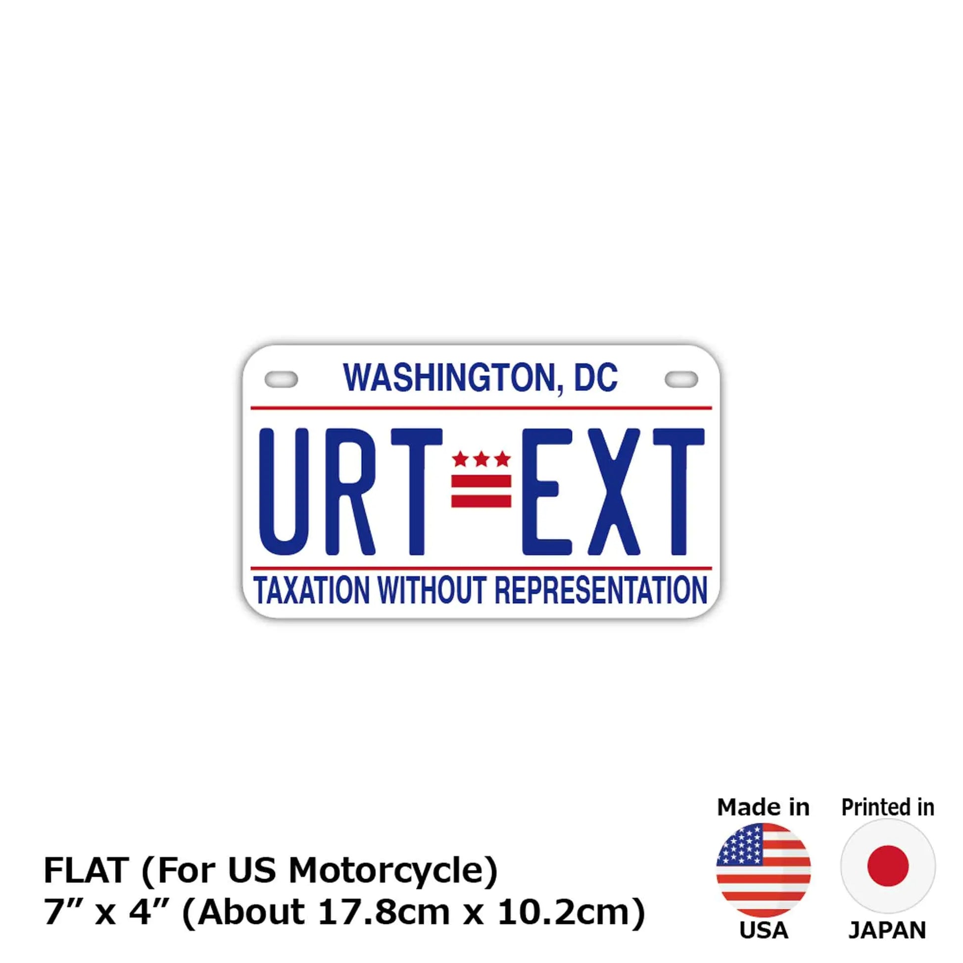 【中・USバイク用】ワシントンDC/オリジナルアメリカナンバープレート PL8HERO
