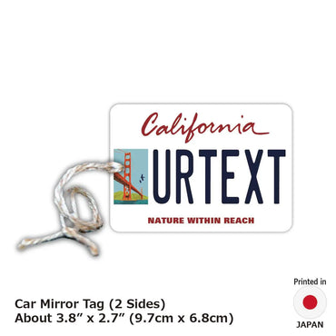 [Mirror Tag] California-San Francisco Ver./Original American License Plate Type Air Freshener