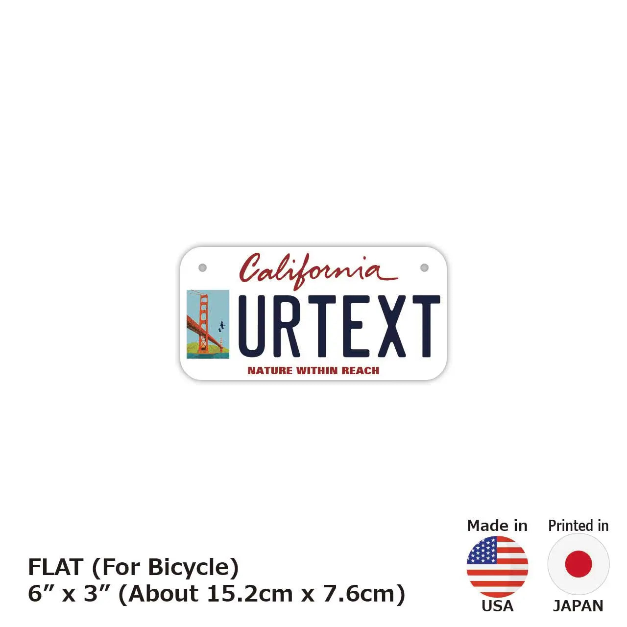 【小・自転車用】カリフォルニア-サンフランシスコVer./オリジナルアメリカナンバープレート PL8HERO